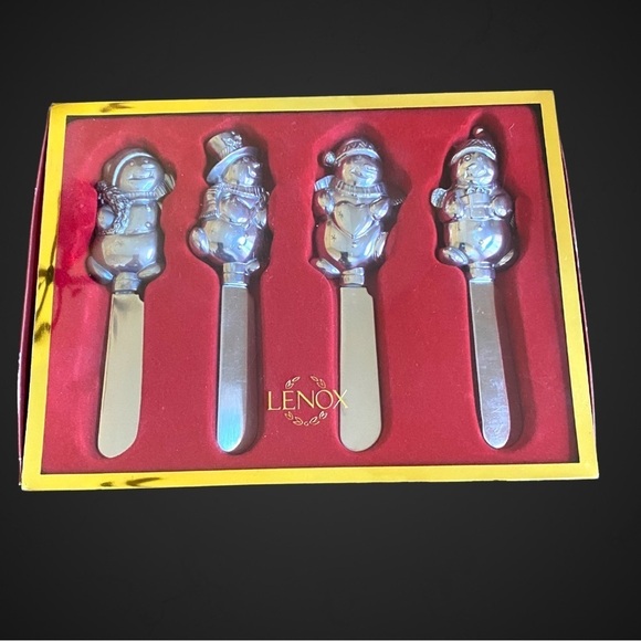 Lenox Snowman Spreaders Metal Serveware - Picture 3 of 3